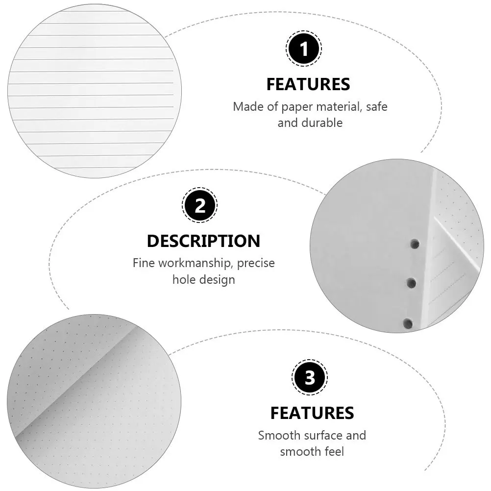240 قطعة A5 المفكرة إدراج السلس ورق للكتابة فضفاضة ورقة دفتر الملء اصطف ورقة للمدرسة مكتب المنزل A5 المفكرة إدراج