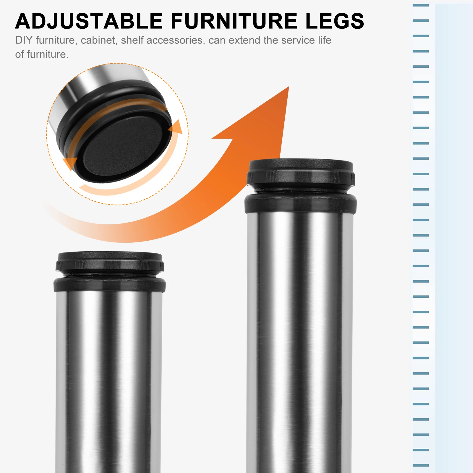 

4Pcs Durable Stainless Steel Sofa Legs Replacement Furniture Accessories High Bearing Capacity Adjustable Replace Accessories