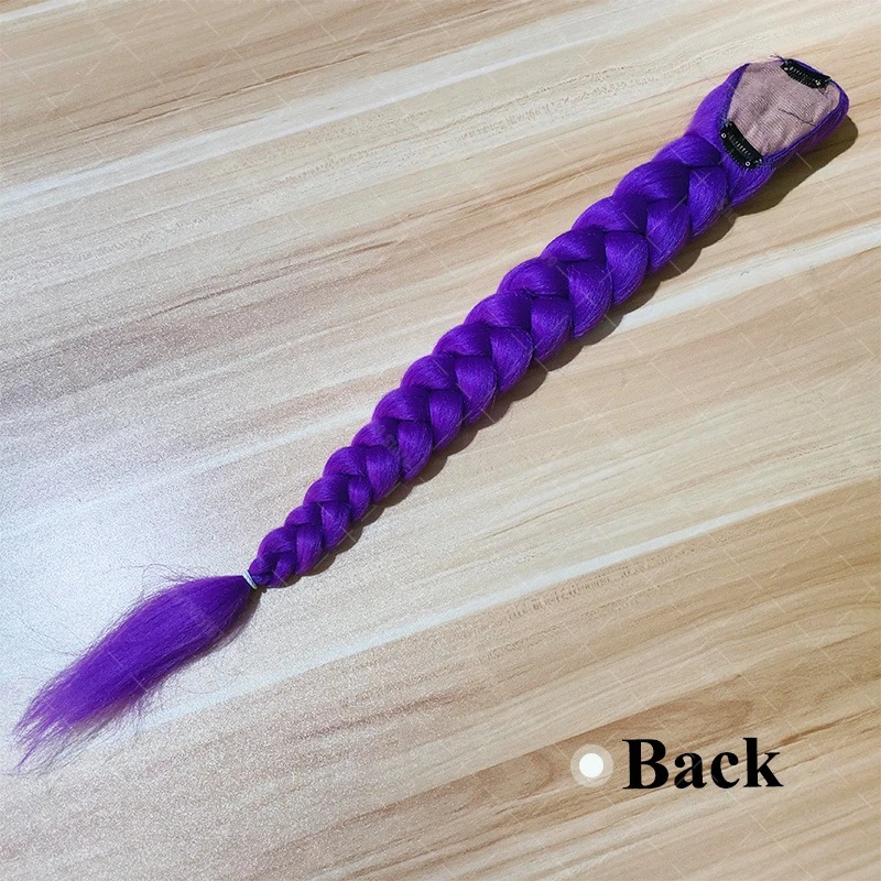 رومي الأرجواني شعر مستعار جديلة 26 بوصة ارتفاع درجة الحرارة الحرير شيطان هنتر شعر مستعار تأثيري مرحلة الحفلات تأثيري الدعامة الأطفال الزي