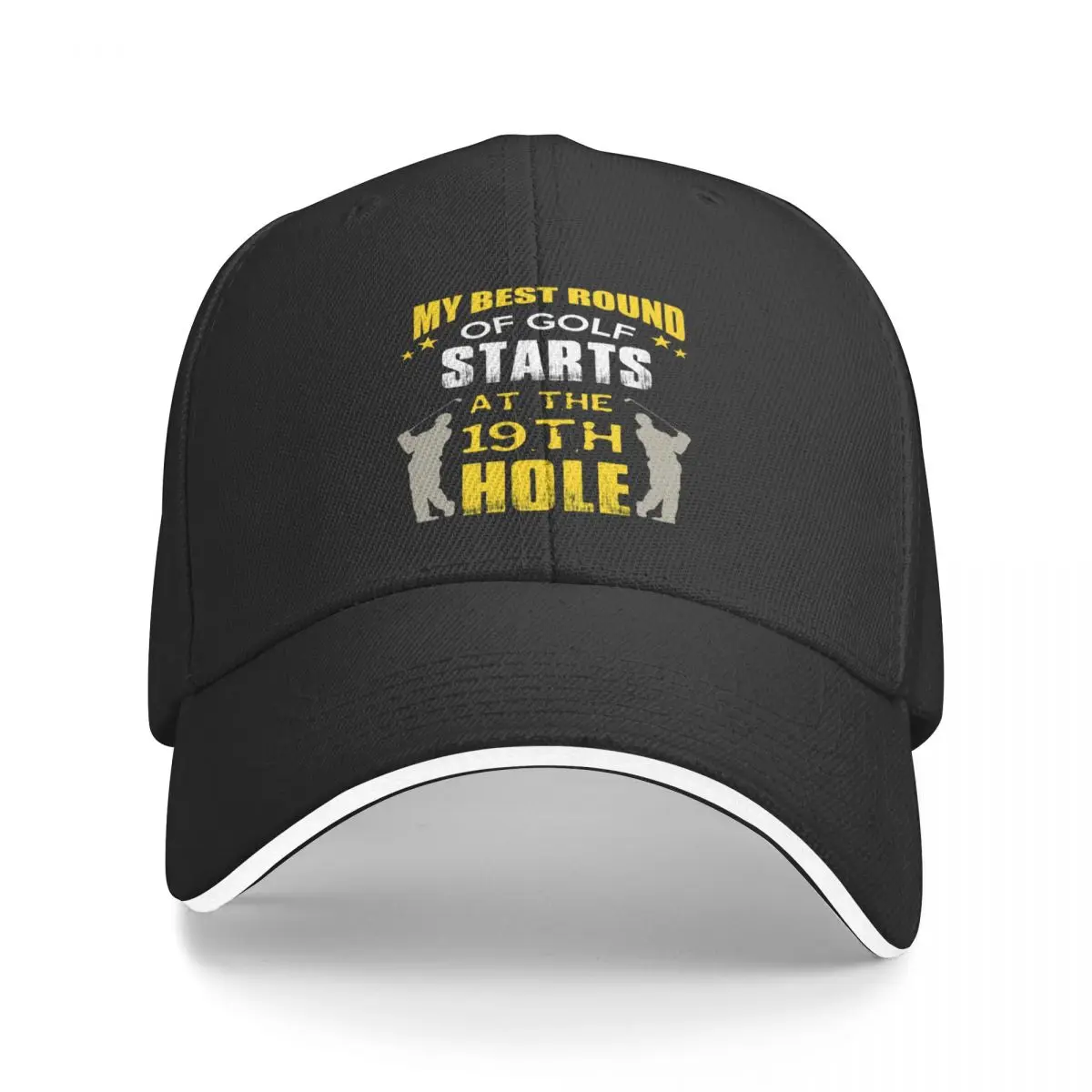 

my best round of golf starts at the 19th hole Baseball Cap Military Tactical Cap Golf Hat Snapback Cap Female Men's