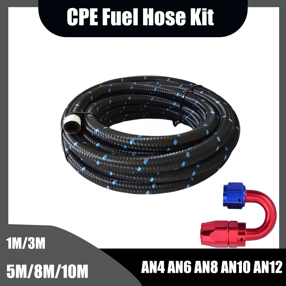 

Oil pipe joint Fuel Oil Line Hose Tube Inside CPE Nylon Gas Cooler Line Pipe Tube AN4 AN6 AN8 AN10 AN12 1M/3M/5M/8M/10M