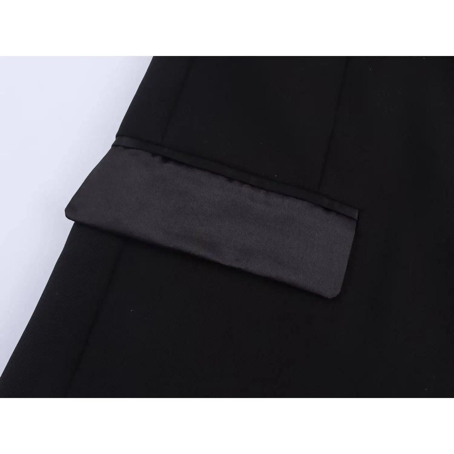 JNLEAOG Herfst Nieuwe vrouwen Faionable Splicing Dubbele Rij Knop Pak Jaet Veelzijdig Ontwerp Busin Casual Lange Sve