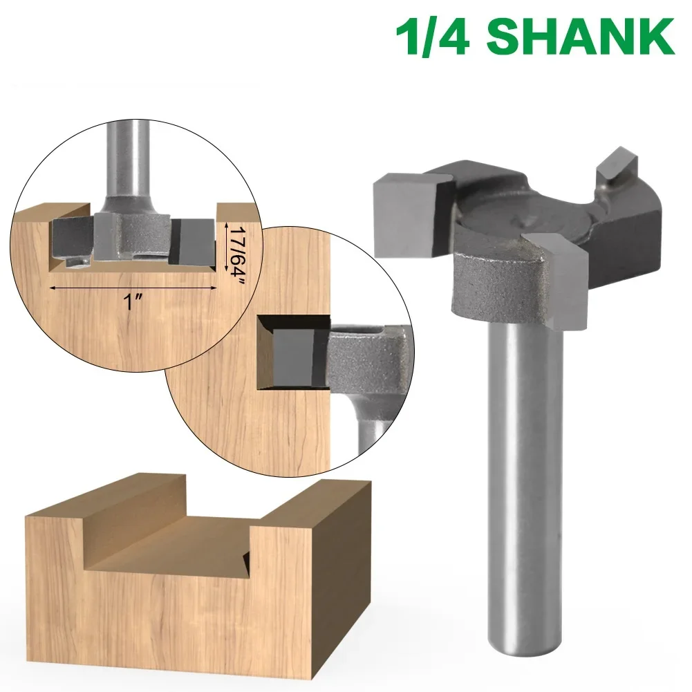 Spoilboard Surfacing Router Bits, 1/4 inch 6mm Shank 1 inch Cutting Diameter, Slab Flattening Router Bit Planing Bit Wood