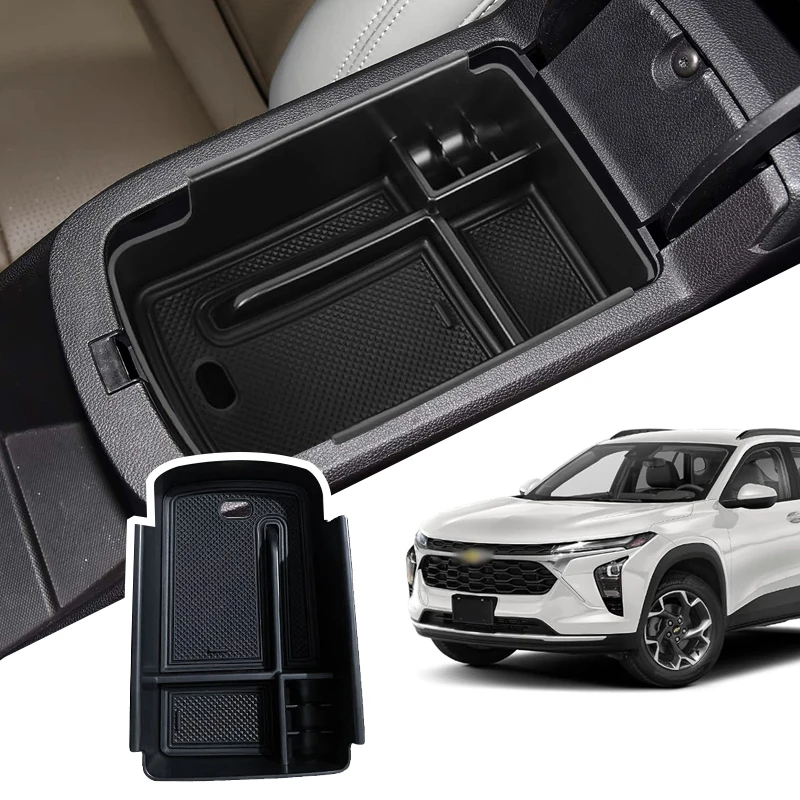 Für Chevrolet Trax Seeker 2024 2025 Armlehnen-Aufbewahrungsbox Ablage Mittelkonsole Organizer Behälter Halter Auto-Innenausstattung Zubehör