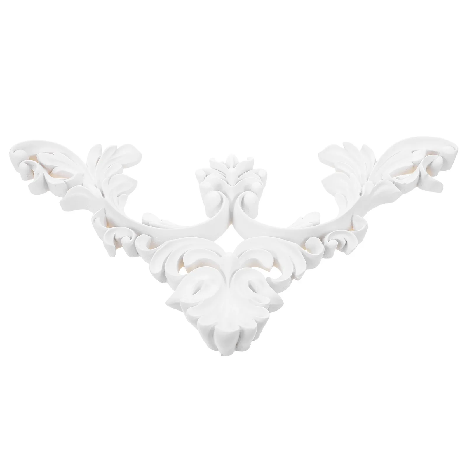 8.1x8.1 White PU Ceiling Molding Corner Trim Flower Pattern Carved Panel European Style Decorative Corner Ornament Wainscoting