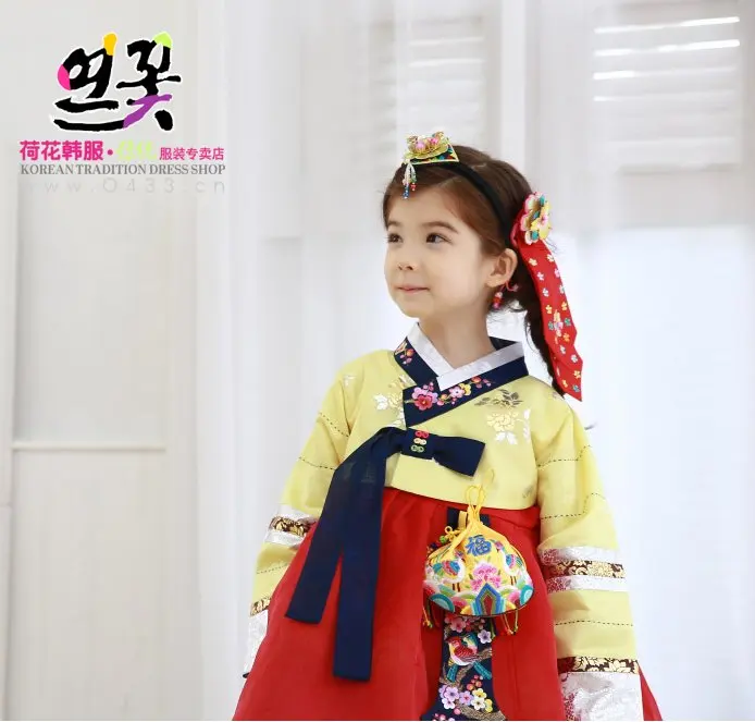 

New Baby Girls Traditional Korean Hanbok Fashion Style Dress National Girls Dance Performance Clothes Cosplay Hanbok Dress