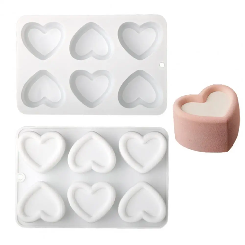 

Non-stick Baking Mold Silicone Baking Mold Flexible Silicone Cake Molds for Baking Square Heart-shaped Desserts Flower Mousse