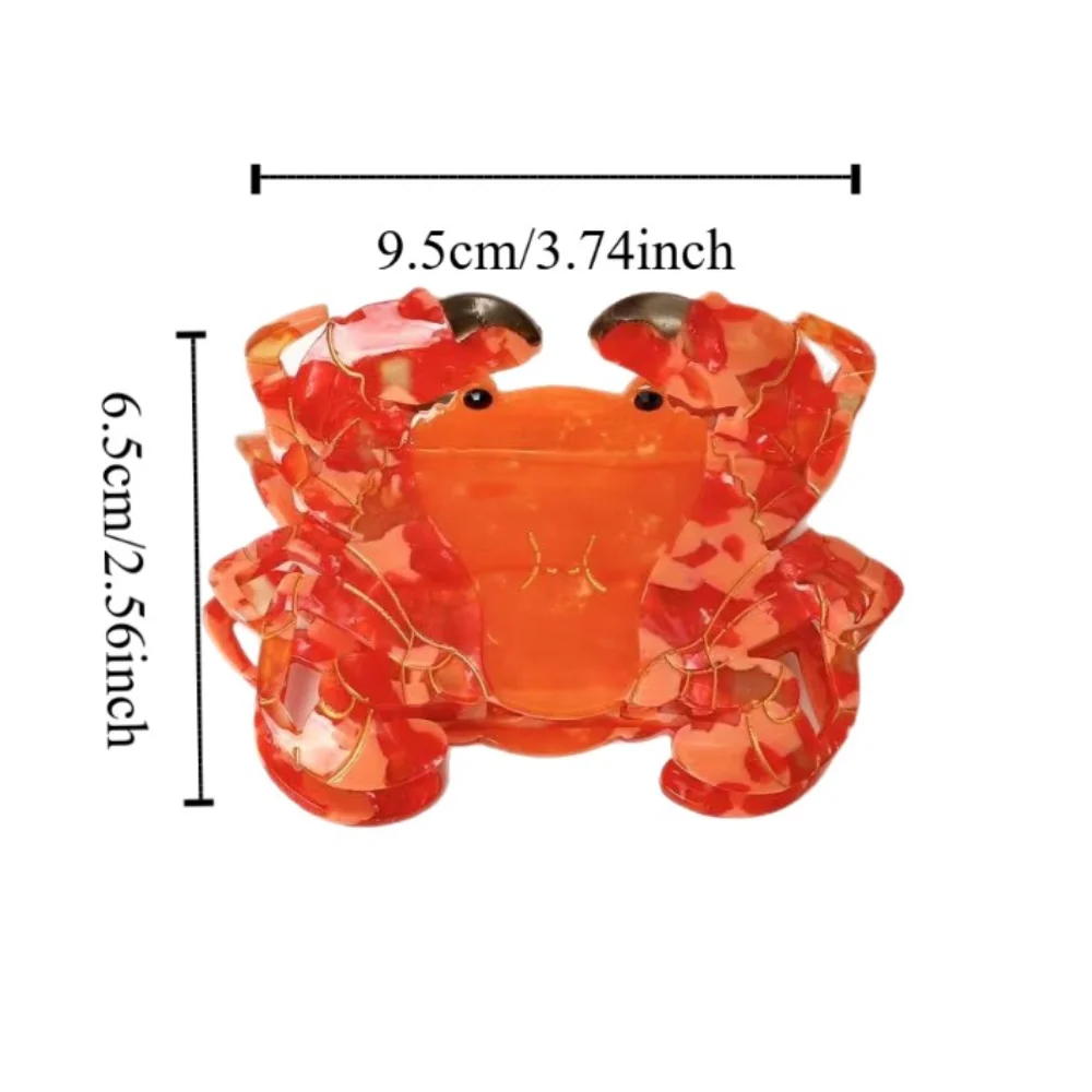 패션 스위트 크랩 아세테이트 헤어 클립 기하학적 사랑스러운 바다 동물 상어 클립 포니테일 클립 독창적인 헤어 클로 여행용