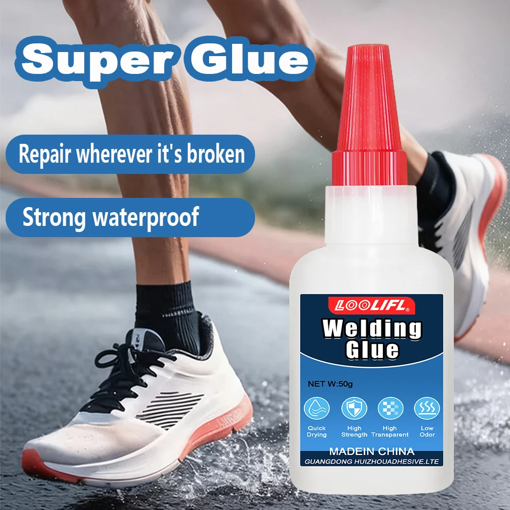 50g -superpegamento - Pegamento al óleo adhesivo fuerte para zapatos adecuado para manualidades de reparación de zapatos y mantenimiento diario, fácil de aplicar y duradero