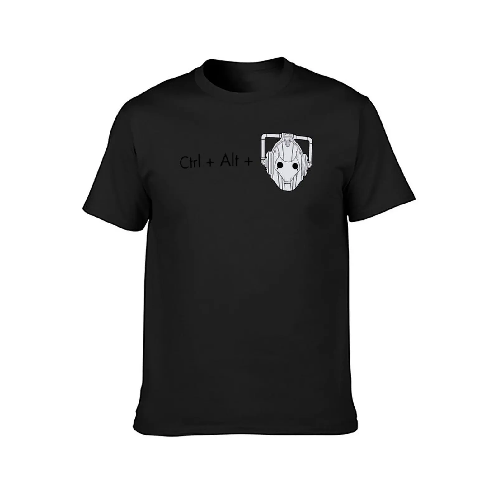Ctrl + Alt + DELETE T-Shirt summer clothes customs sweat black t-shirts for men image 2