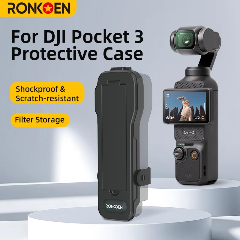 

Защитный чехол Ronkoen для DJI Pocket 3, защита объектива и экрана, противоударный чехол, быстросъемный корпус, аксессуары для стабилизатора