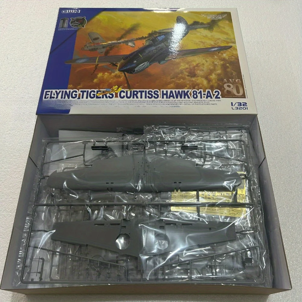 

Assemble Attack Aircraft Scale Model Kit L3201 1:32 Flying Tigers Curtiss Hawk 81-A2 - Model Kit By Great Wall Hobby