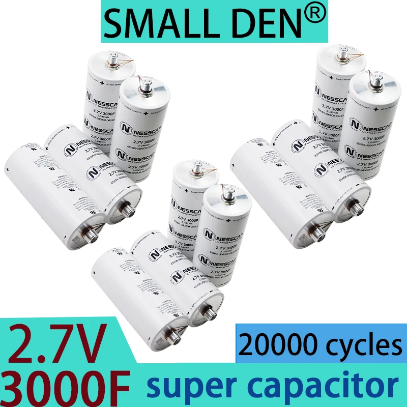 12pcs 2.7V 3000f DIY 12V 24V 48V Superfarad Capacitor Electric Vehicle Starting Power Spot Welding Electromechanical Container