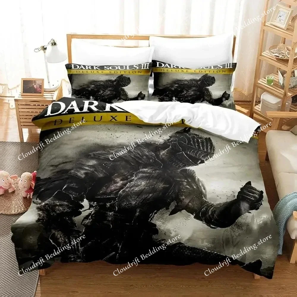 Game Dark Souls Bedding Set Duvet Cover Bed Set Quilt Cover Pillowcase Comforter king Queen Size Boys Adult Bedding Set