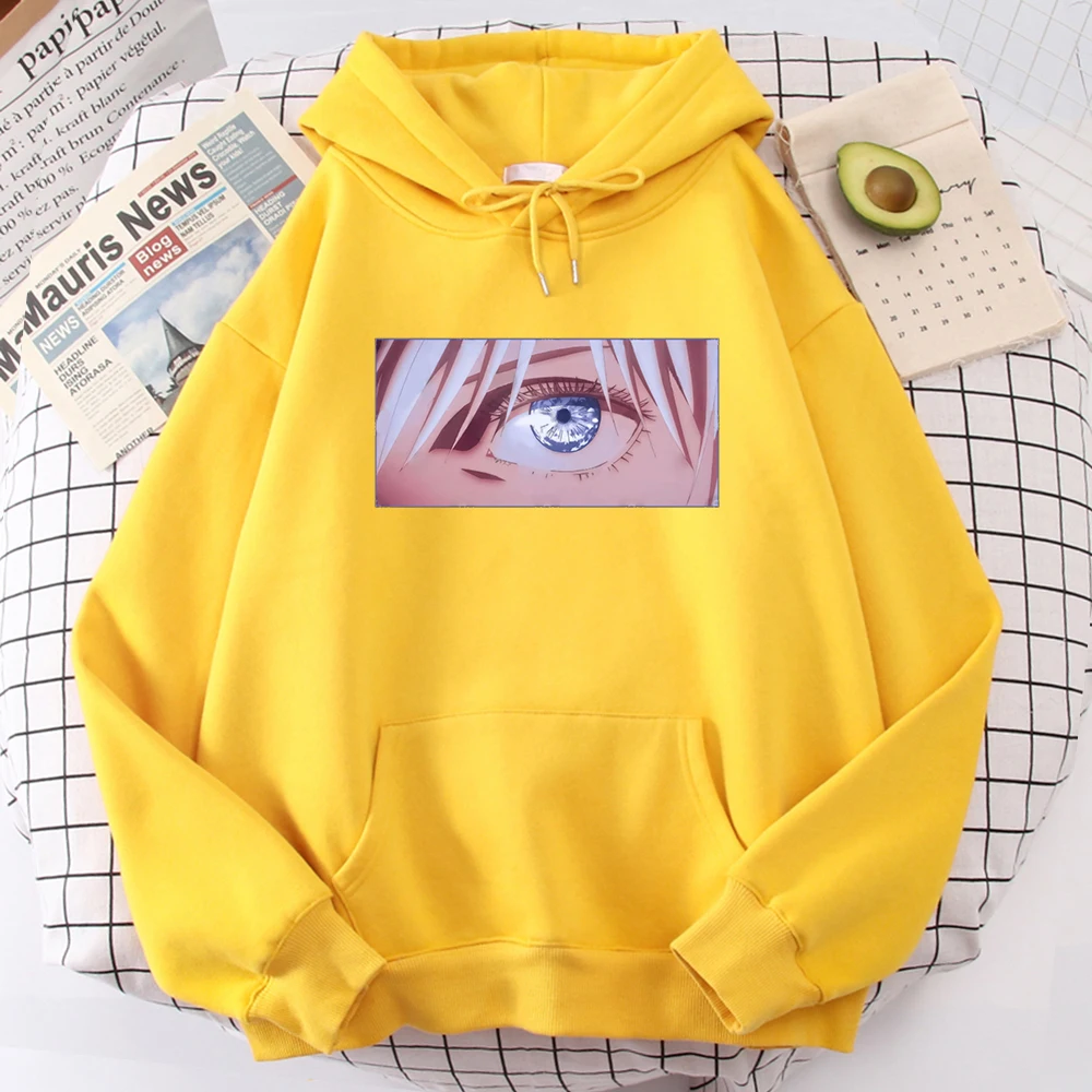 

Gojo Satoru Cool Eyes Manga Men'S Hoodie Punk Hip Hop Japan Anime Brand Man Pullover Fleece Street Retro Sweatshirt Clothes