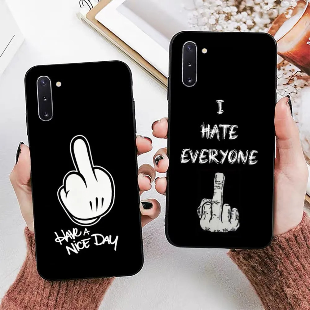 Middle Finger Phone Case For Samsung Note 8 9 10 20 pro plus lite M 10 11 20 30 21 31 51 A 21 22 42 02 03