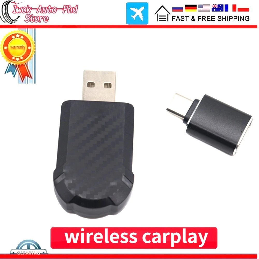 محول CarPlay اللاسلكي ومحول Android اللاسلكي التلقائي الصغير، 5 جيجا هرتز WiFi Type-C/USB التوصيل والتشغيل Carplay محول لاسلكي 2 في 1 #1