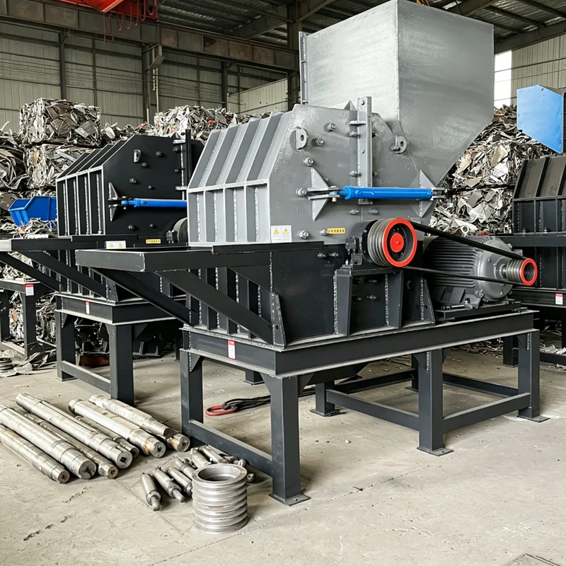 800 Type Single Shaft Shredder Heavy Duty Plastic Grinder Industrial Waste Recycling Equipment