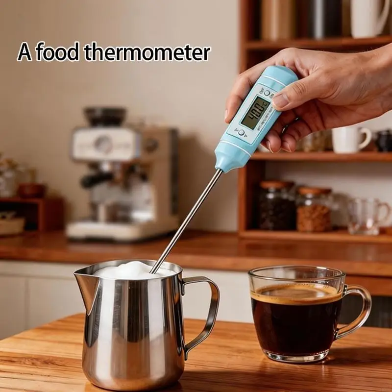 Fast Accurate Thermometers With Stainless Steel Probe For Cooking Baking Grilling Brewing Perfect For Homes Kitchen B03E