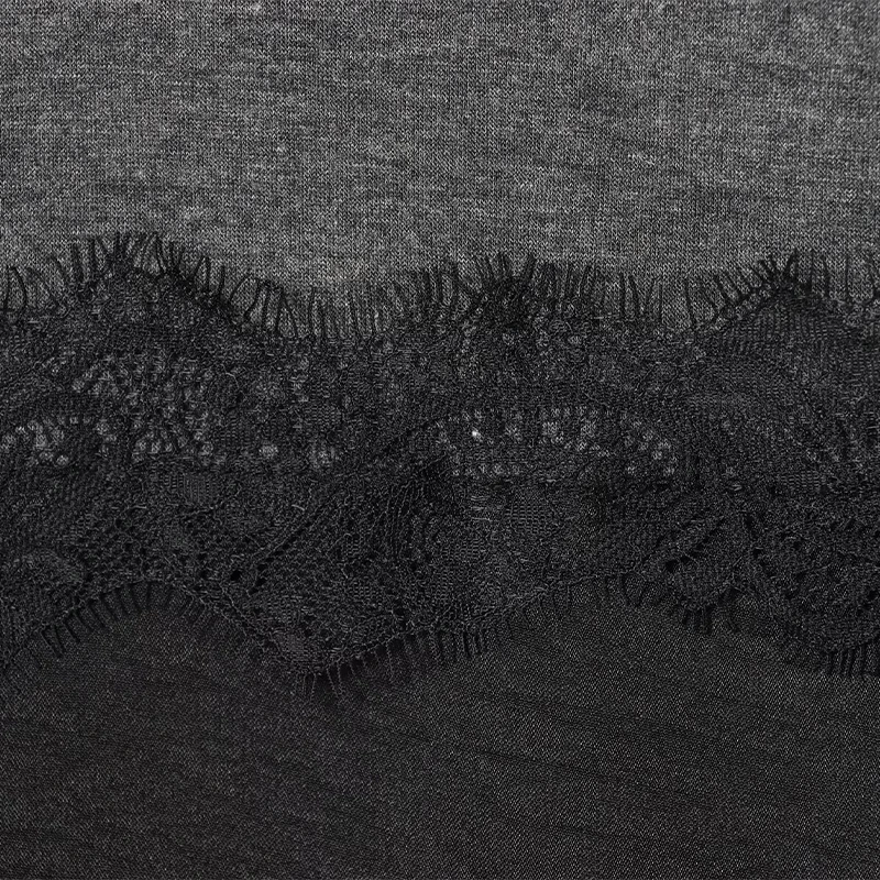 Vestido feminino patchwork de duas peças, manga comprida, camisola de renda com aparência em camadas, casual, sexy, vestido de trabalho, vestidos femininos trafizaran