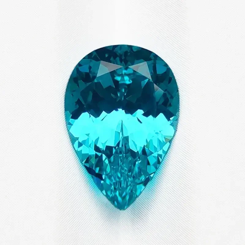 Lab Grown Paraiba Gemstones Pear Shape Top Quality Charm Beads for Diy Jewelry Rings Making Material Selectable AGL Certificate