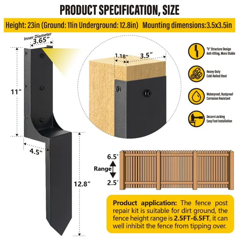 Fence Post Base Fence Post Anchor Ground Spike