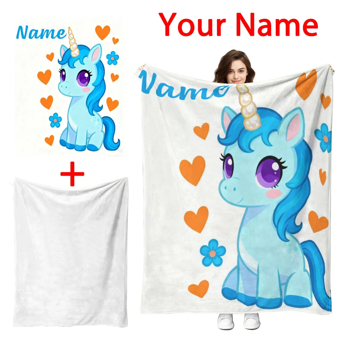 Personalisierte Winter-Flanelldecke mit Ihrem Gemütlichen Foto Weiche Warme Multifunktionale Decke für Sofa Bett Büro Nickerchen Auto Reise Outdoor