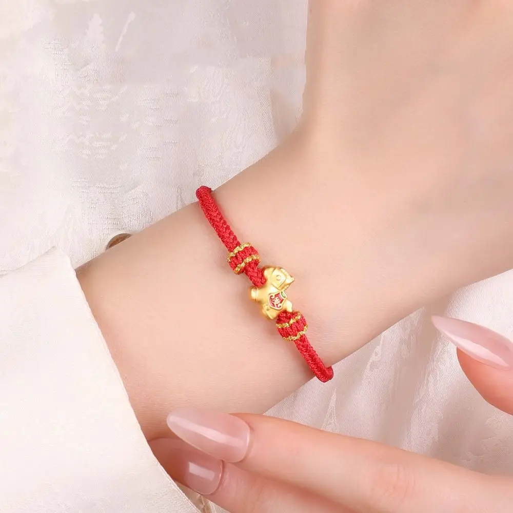 

Chinese Style Horse Bead Bracelet Wristband Zodiac Horse New Year Bracelet Hand Jewelry Blessing Red Rope Bracelet Gift