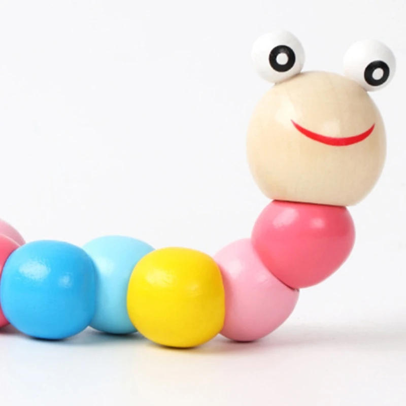 1Set Developmental Toy Tummy Time Toy Wooden Interactive Toy 3D Baby Block Toy