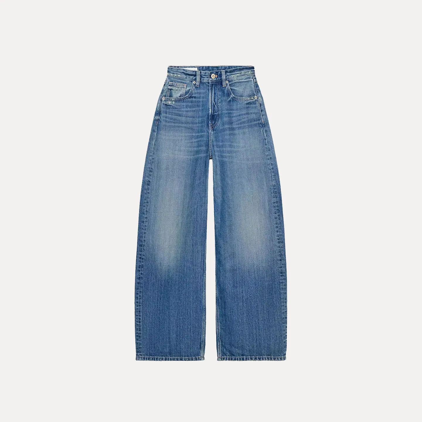 

Winter 2025 High Waist Wide Leg ket Denim Jeans Women's Faion Personali Temperament Z Brand Stand Fit Micro St...