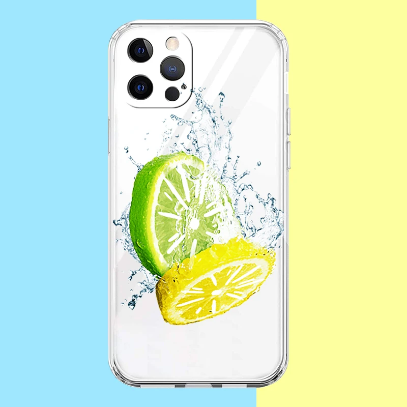 Fruit Lemon Hard PC Phone Case For Samsung Galaxy Z Flip 4 Transparent Cover For Galaxy Z Flip 3 Foldable Shockproof Cases Capas