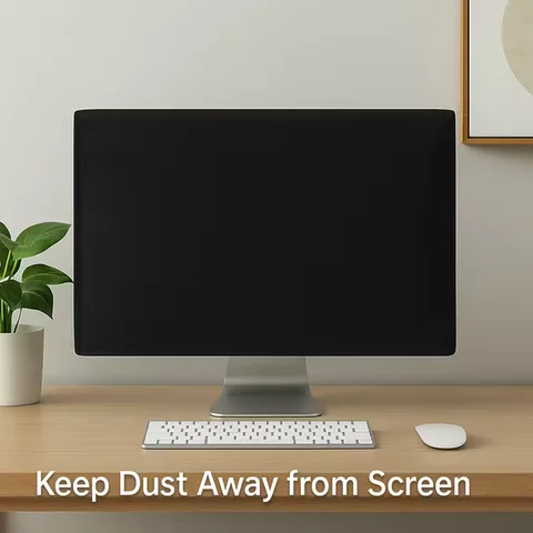 Universal Computer Monitor Dust Cover, Anti-Dust & UV Protection Monitor Shield, Easy to Fit for Most Monitors