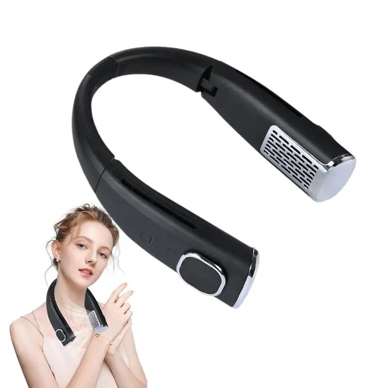 

Cooling Neck Fan Neck Fan Portable Fan Around Neck Folding Hands Free Personal Neckband Fan USB Rechargeable 3 Wind Speeds Hang