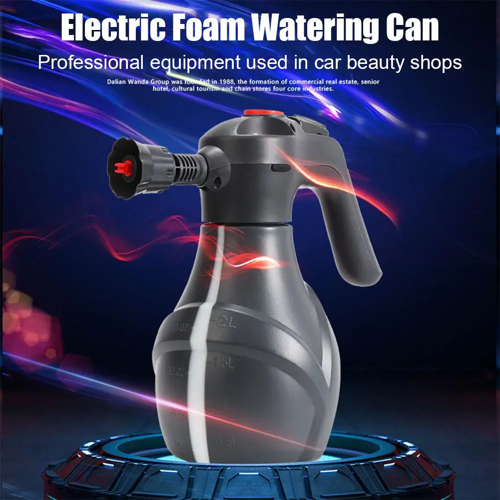 Electric Foam Sprayer 2L Wireless Car Washing Tool Foaming Pump Blaster Watering Sprayer for Car Washing Garden Plants Wate K7U8