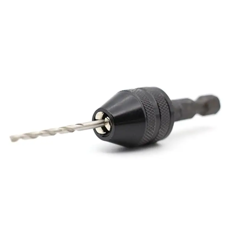 Y51A-Hexdrill Chuck Keyless Screwdriver Impact Driver Adaptor Electric Motor Clamp Chuck Fixture Hex 0.5-3.6Mm
