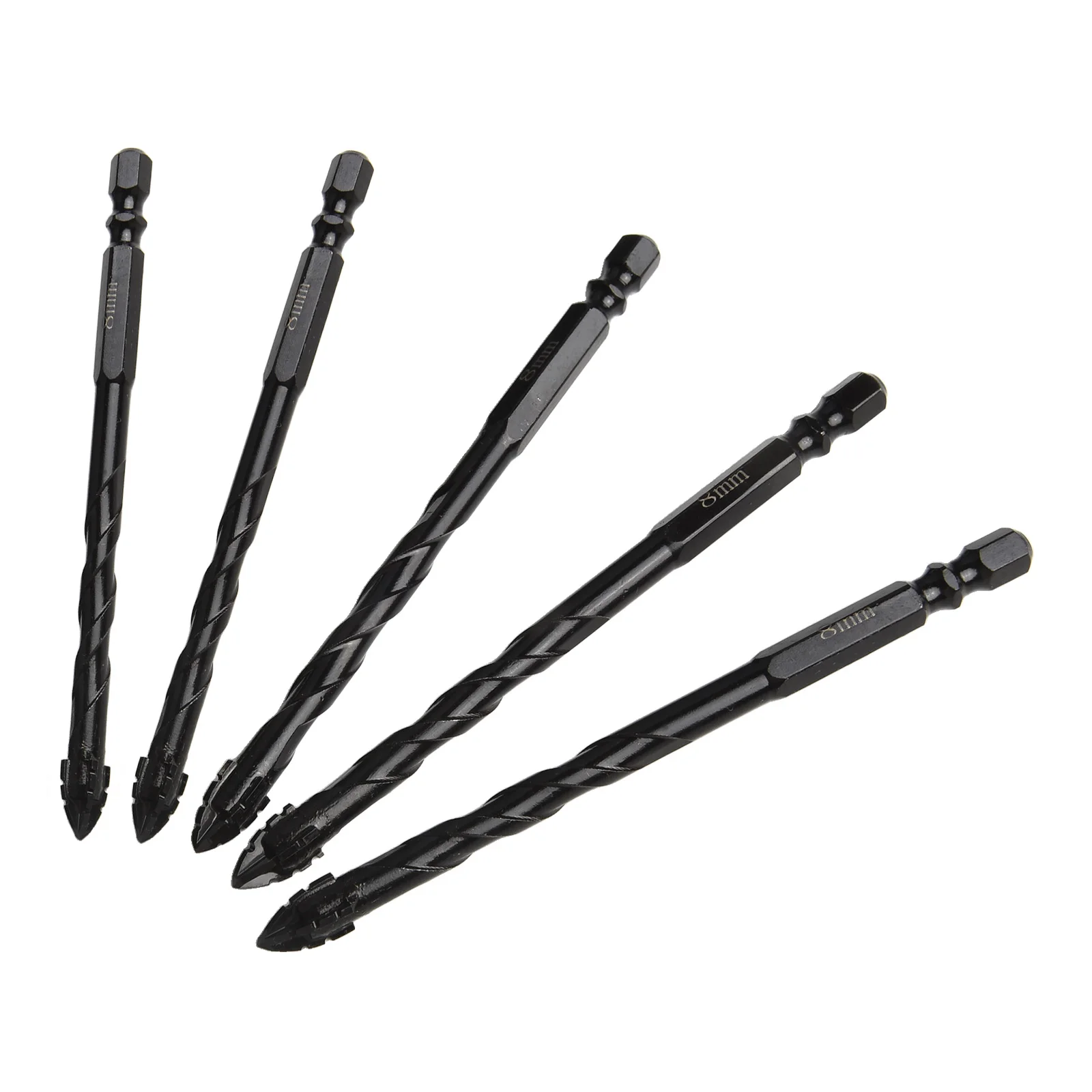 5Pcs Eccentric Drill Bit Four-Flute Drill Bit Triangle Drill Bit For Glass Tile Punching Drilling Power Tools Accessories