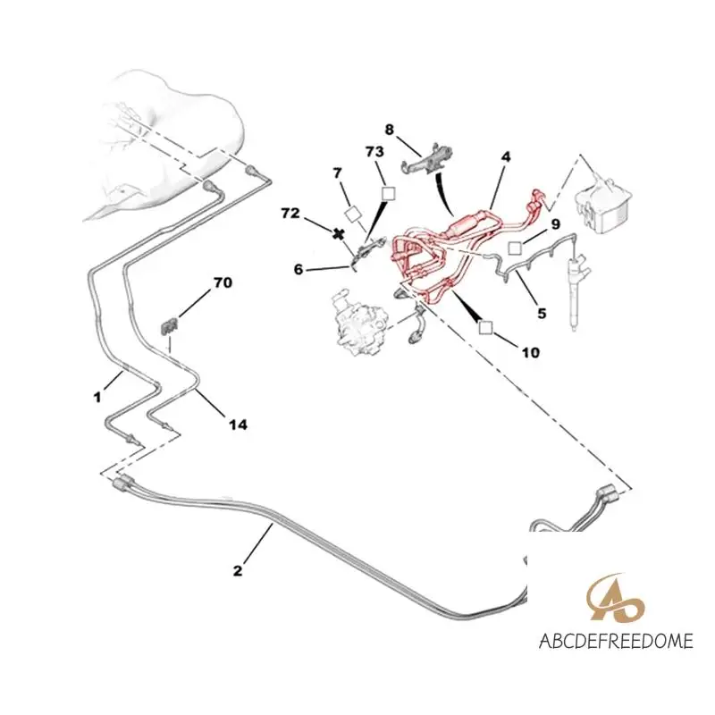 Brandstofslang Brandstofinjectie Pijp Harnas 1574T5 Voor Peugeot 206 207 307 308 407 1007 3008 5008 1574.T5 Figzero Citroen