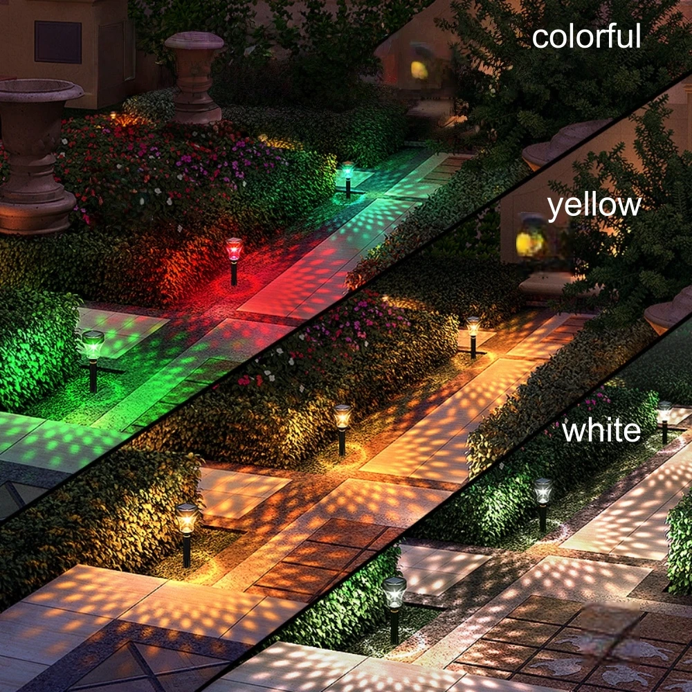 تعمل بالطاقة الشمسية مسار الإسقاط ضوء في الهواء الطلق حديقة فناء مقاوم للماء أضواء الحديقة الظل الديكور مسار الإضاءة الليلية