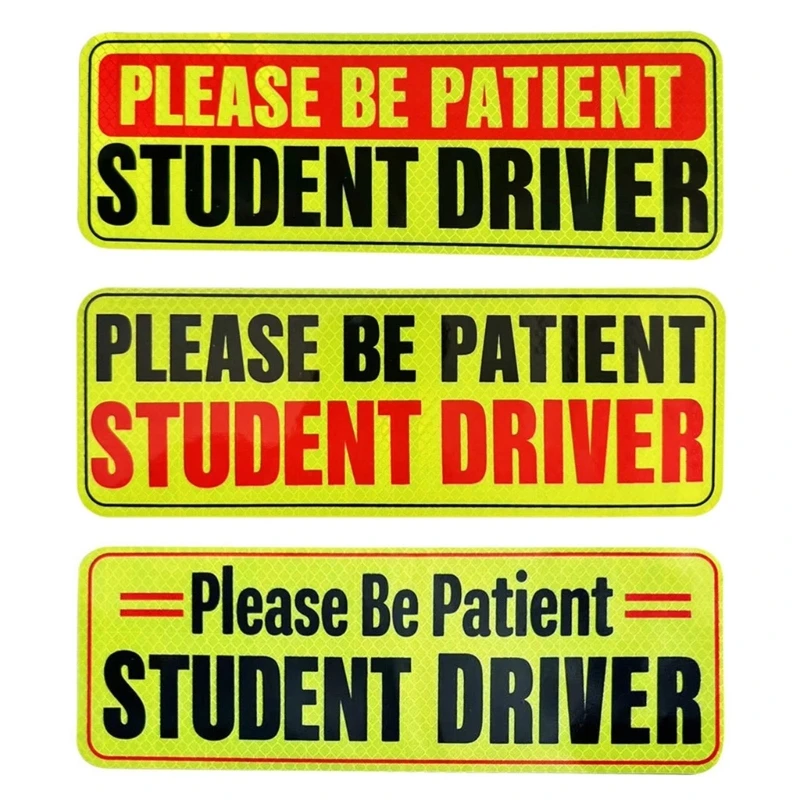 Reflective Sticker New Driver Magnet for Car Safety Warning Driver Magnet Student Driver Magnet Reusable Signs