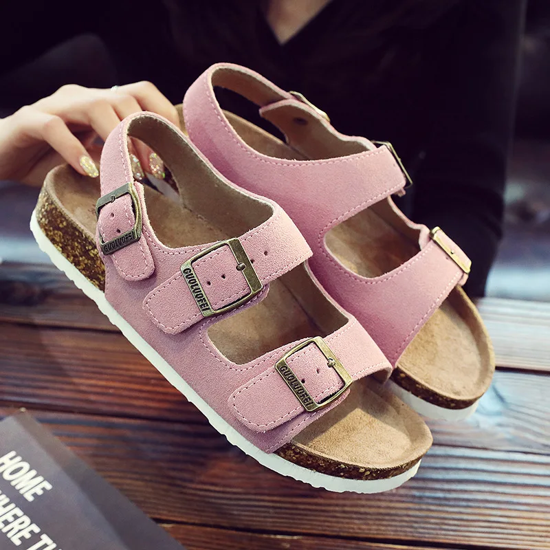 

Women's Roman Sandals Summer Men's and Women's Flat Bottomed Retro Fashionable Casual Cork Slippers