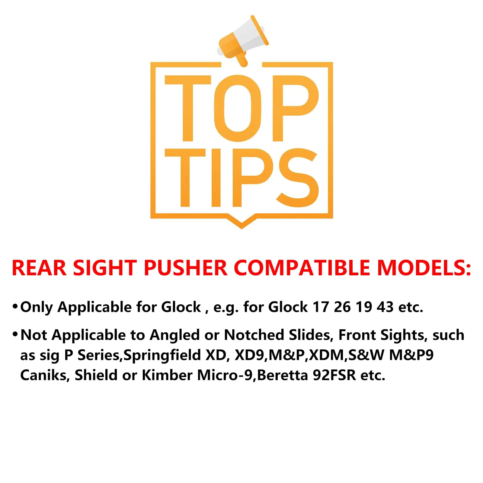 Pridefend Sight Pusher for Square Slides,Sight Pusher Tool, Heavy Duty Pistol Rear Sight Pusher Adjustment Sight Pusher