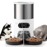 3L/4.5L Automatic Cat & Dog Food Dispenser: Smart Feeder with Single/Dual Stainless Steel Bowls—Pets Timer Feeding for Dry Foods
