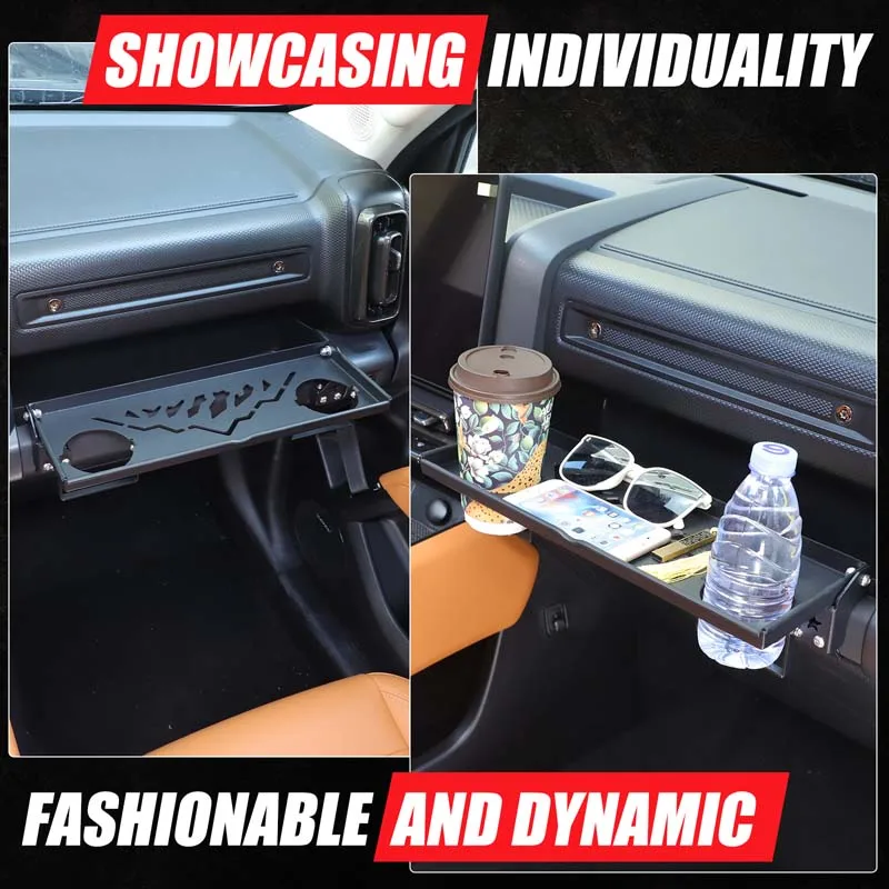

For Haval Raptors 2023+ Aluminum alloy black car co-driver multi-functional rack car interior modification accessories