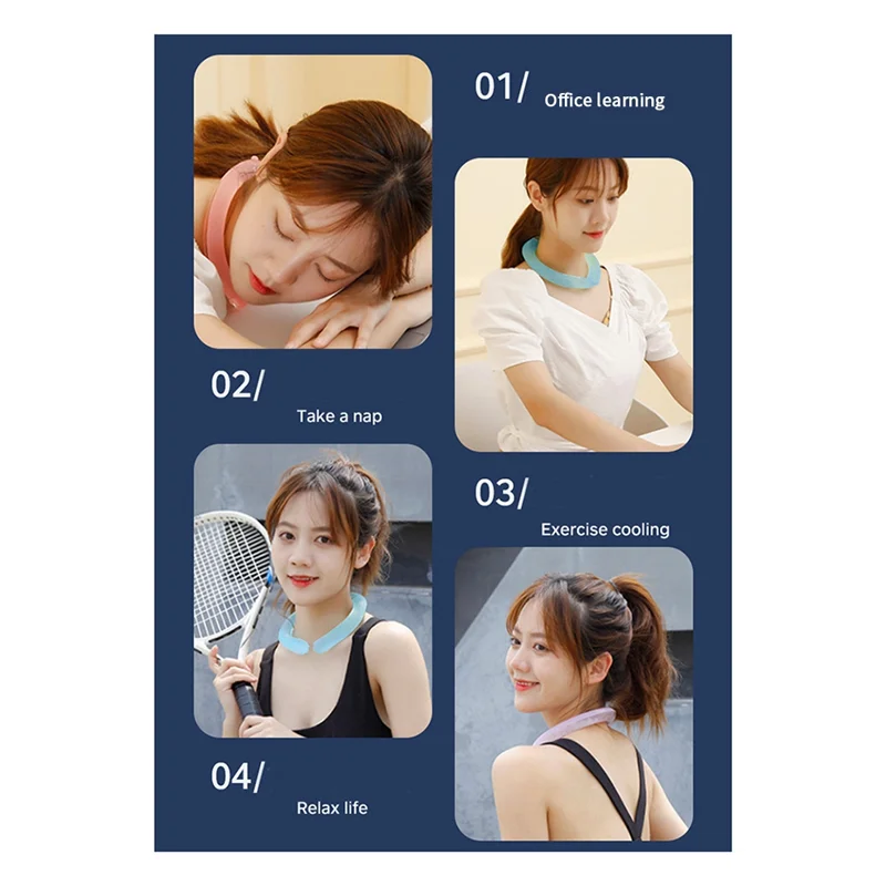 

ABHS-Sports Neck Ice Pad Reusable Ice Neck Cool Wearable Body Cooling Products For Outdoor Indoor, Relief For Summer Pink