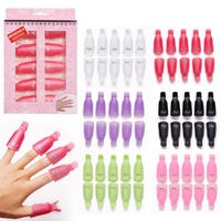 10 Pcs Plastic Nail Art Soak Off Cap Clip for Nails Reusable UV Gel Polish Remover Wrap Tools DIY Manicure Tools Nail Supplies