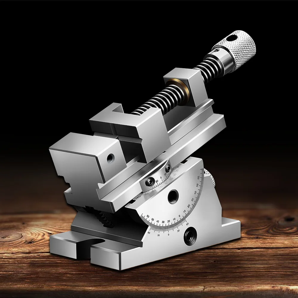 

Universal Flat Jaw Precision Vise, size 2 to 3 inches, 360° Rotation Adjustable angle, Vertical tilt up to 50°, Accuracy ±0.005m