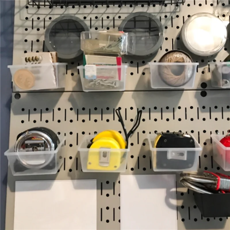 

Надежный комплект пластиковых контейнеров для перфорированной доски — контейнеры для перфорированной доски с крючками — аксессуары для перфорированной доски Контейнеры для верстака подходят для прищепки