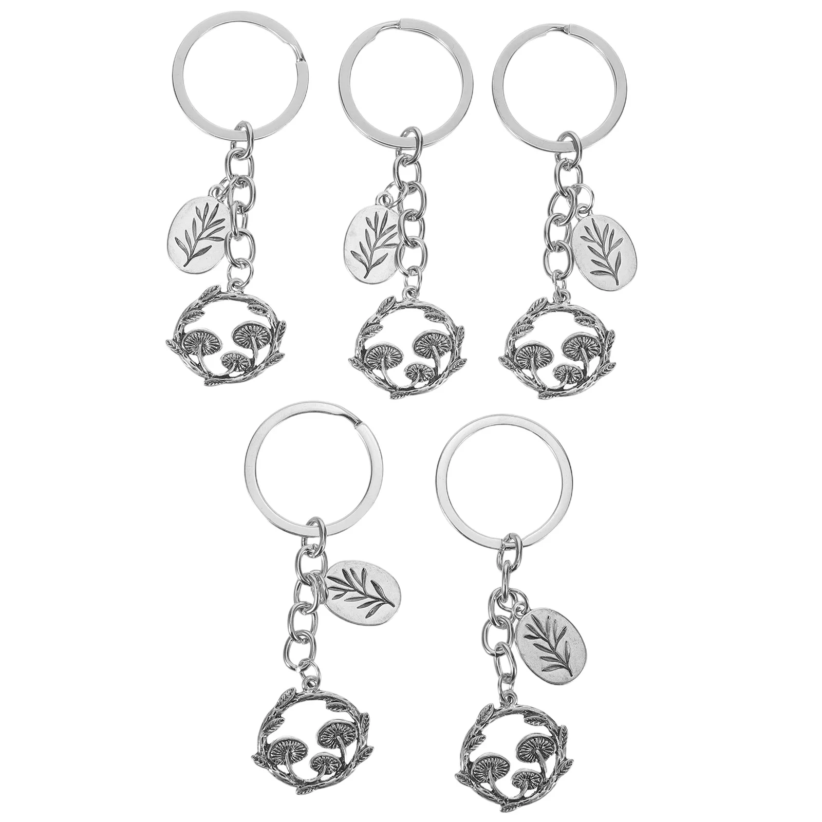 

5 шт. металлический брелок в виде гриба, европейский эстетический кулон, прочный шарм для ключей, сумки, рюкзаки, украшения, брелок с зажимом