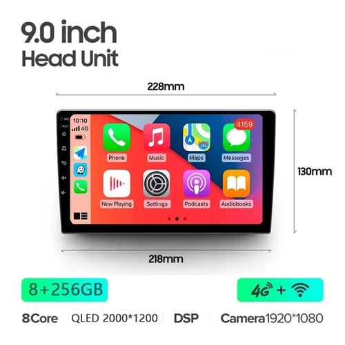 Imagen 2 del producto Reproductor de vídeo Multimedia para coche Android 15 de 9 pulgadas Universal 2DIN Radio estéreo GPS para Volkswagen Nissan Hyundai Kia Toyota honda DSP