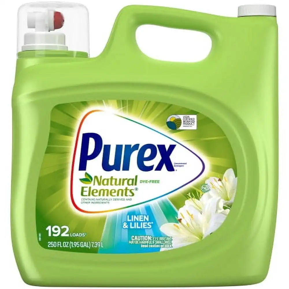 

Liquid Laundry Detergent, Natural Elements Linen & Lilies, 250 Fluid Ounces, 192 Loads
